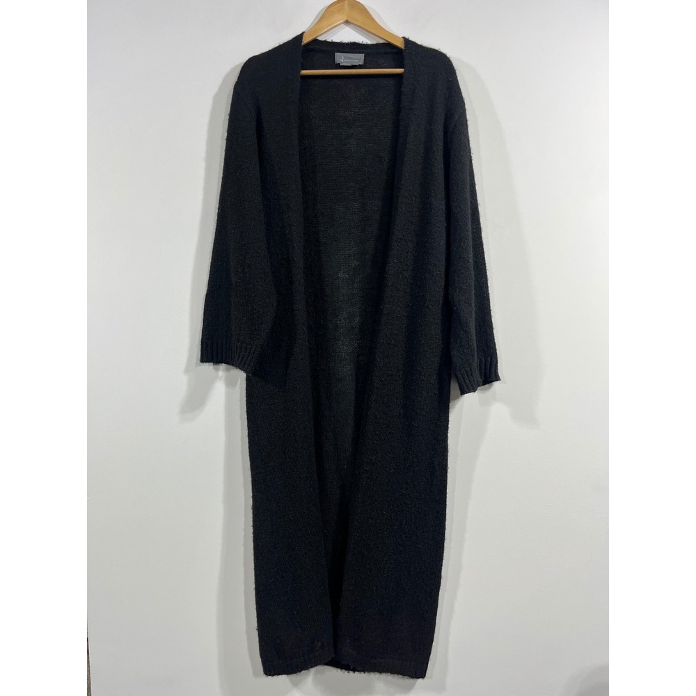 Anthropologie Preppy Longline Duster Cardigan Open Front Maxi Knit Sweater OS